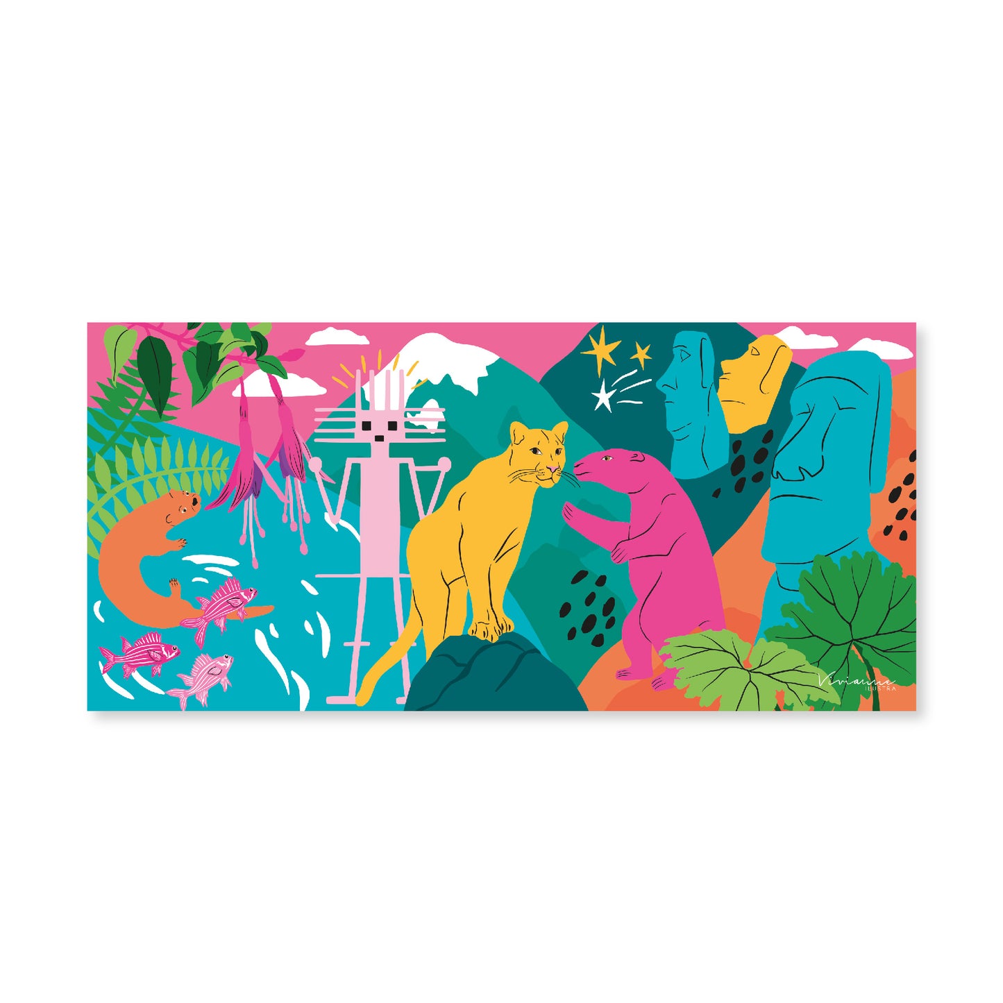 Toalla CHILE By Vivianne Ilustra
