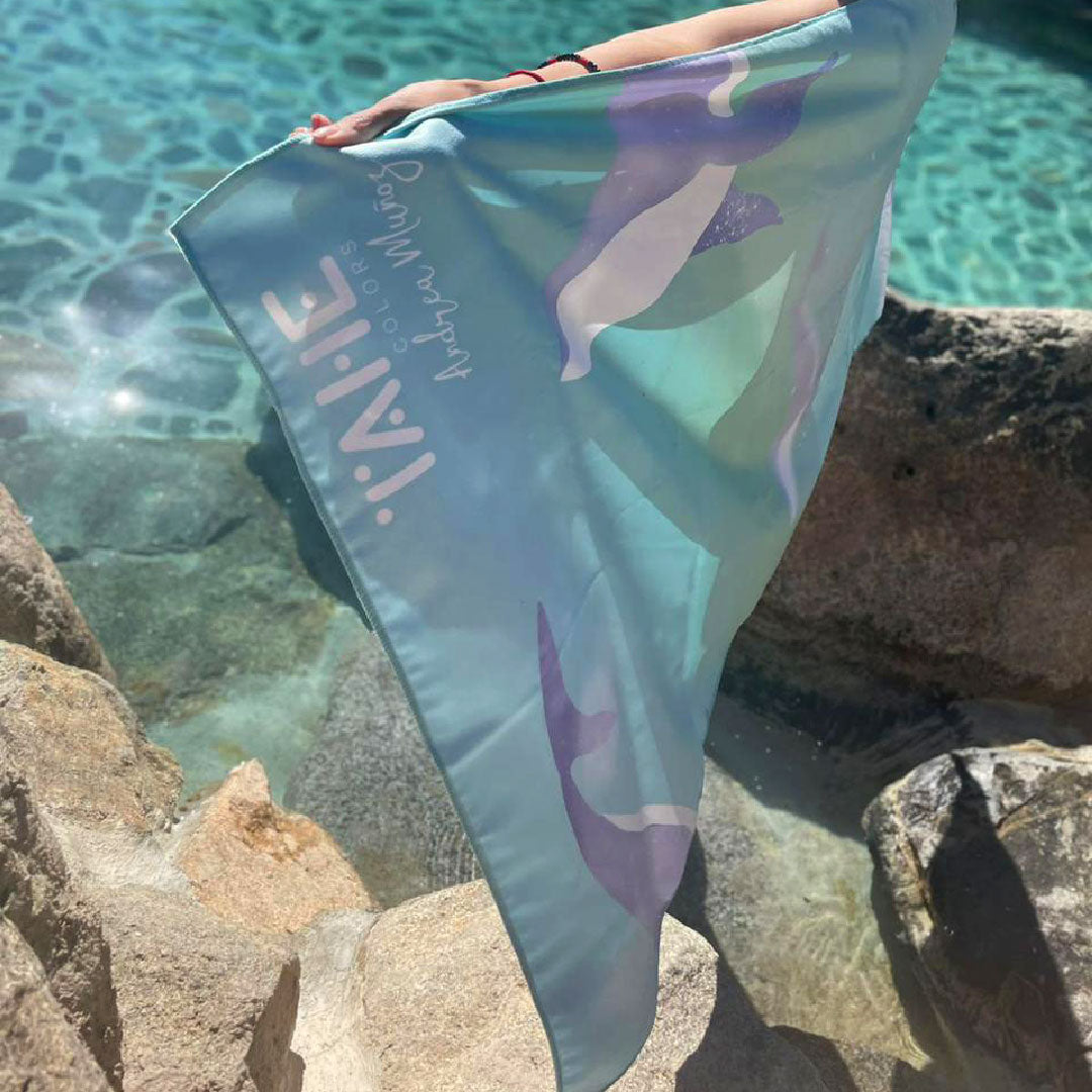 Toalla Ballena Ilustrada 75 x 160 cm